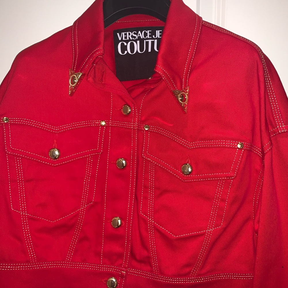 New💕Versace cropped jacket gold hardware - Picture 4 of 9